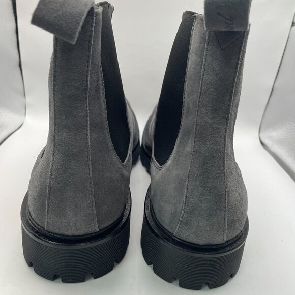 New in Box Good Man Men’s Modern City Chelsea Suede Boots in Charcoal Size 11.5 - Picture 8 of 13
